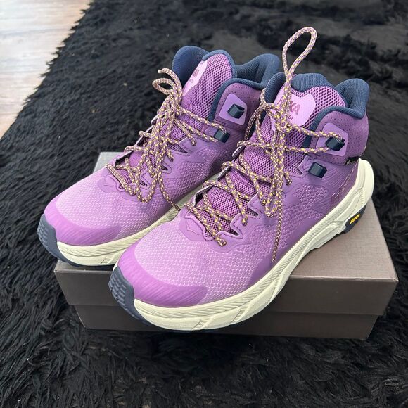HOKA One One Trail Code GTX purple lace up shoes sneakers women’s 7.5 new - Picture 7 of 8